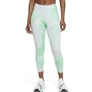 Nike One Icon Training Cropped Tie Dye Legging Women’s Plus Size 2X Green White